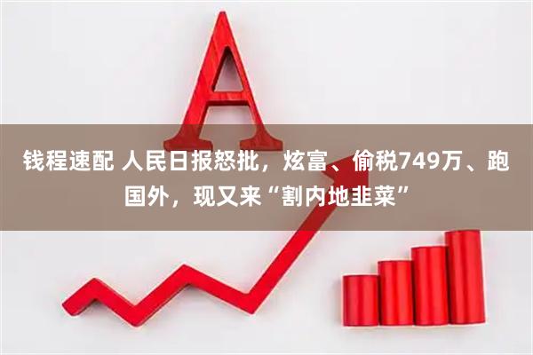 钱程速配 人民日报怒批，炫富、偷税749万、跑国外，现又来“割内地韭菜”